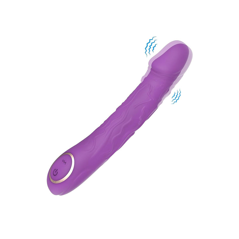 G Spot Vibrator 8 Inch Dildo Female Sex Toy Sexual Pleasure Tools For Couples With 10 Powerful Vibration Mode Clitoris Anal Stimulator Vibrating Machine Purple Dildo