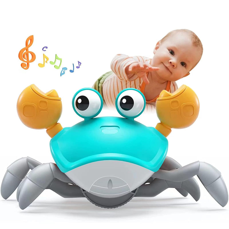 Crawling Crab Baby Toys, Kids Play Helicopters Crab, Infant Tummy Time Toy Gif