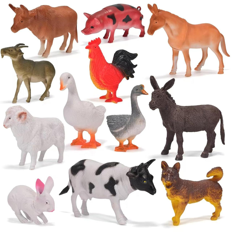 12 Pack Large Farm Animals Toys For Kids 3 5 Year Old Toddlers Realistic Pl