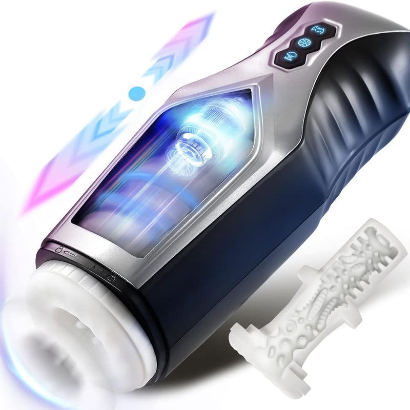 Automatic Male Masturbator Cup 7 Thrusting & Vibrating Modes & 3D Realistic Channel, Thrusting Masturbator Stroker With Fast Telescopic Speed  Male Sex Toys For Men Masturbation