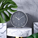 Wall Clock 12 Inch Non-Ticking Silent Battery Operated Round Wall Clock Modern Simple Style Decor Clock for Home/Office/School/Kitchen/Bedroom/Living Room