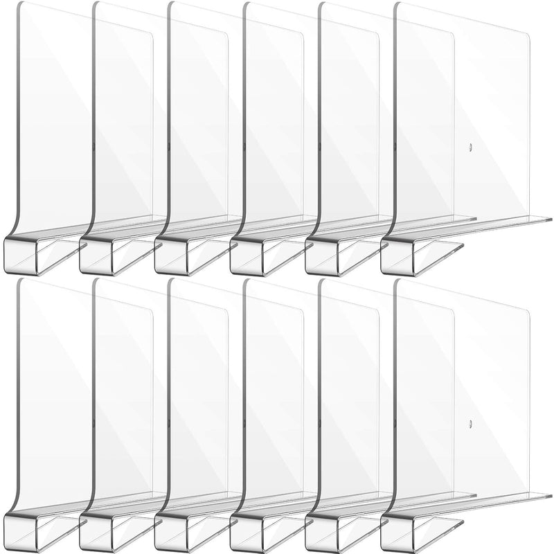 Clear Acrylic Shelf Dividers For Closet Organization Transparent Closet Shelf Di