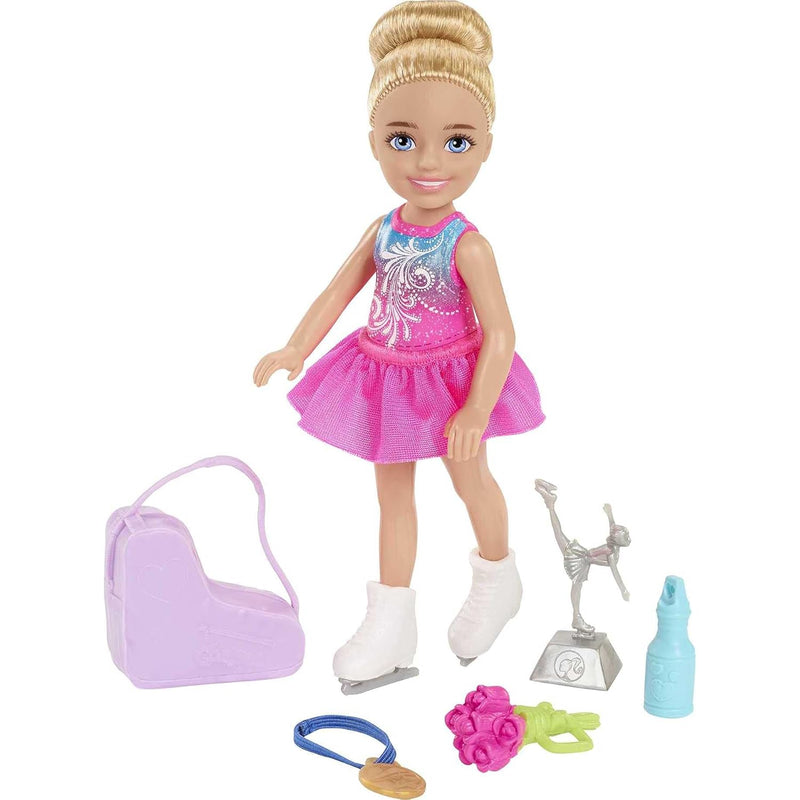 Barbie Chelsea Can Be Doll & Playset, Blonde Ice Skater Small Doll with Rem