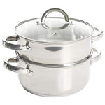 Sangerfield Stainless Steel Cookware, 3.0-Quart Dutch Oven w/Steamer Basket