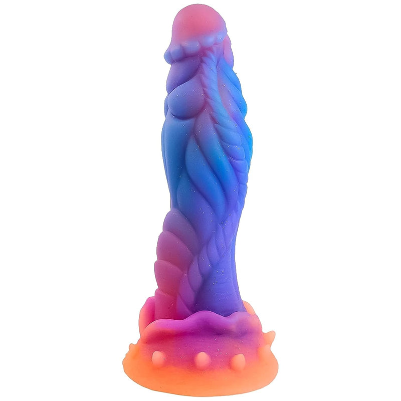 Realistic Monster Dildo, Silicone Anal Dildos With Strong Suction Cup For Hands-Free And Anal Play, G-Spot Stimulator Anal Sex Toys For Women And Men, 9.5 (Blue)