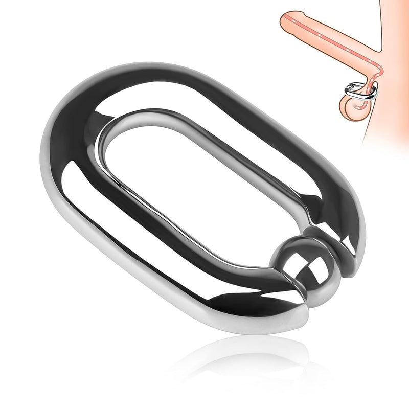 Stainless Steel Cock Ring,Penis Ring Penis Toys Cock Ball Stretcher Weights Cockring For Erection Enhancing Long Lasting Stronger Pleasure Ring Men Sex Toys (2.87In)