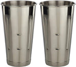 Stainless Steel Malt Milkshake Mixing Cup 2 Pack - Two Ice Cream and Milkshake Machine Cups - 30 oz Stainless Steel Malt Milkshake Cup for Milkshake Machines - Two 30 oz Cups