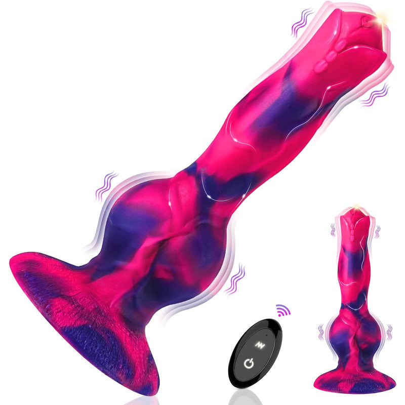 Monster Dildo Vibrator Adult Sex Toys, 8.6'' Fantasy Dragon Dildo With Suction Cup Vibranting Dildo Realistic 2 Knots & 10 Vibration, Anal Dildo Thick G Spot Dildos Prostate Toy For Women Couple Play