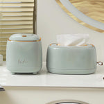 2 Pack Mini Trash Can And Tissue Box Holder,Waste Can With Press Type Lid For Ba