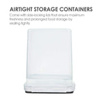 Large Food Storage Containers 5.2L / 176Oz, 4 Pieces Bpa Free Plastic Airtight Food Storage Canisters For Flour, Sugar, Baking Supplies, With 4 Measuring Cups And 24 Labels, Black