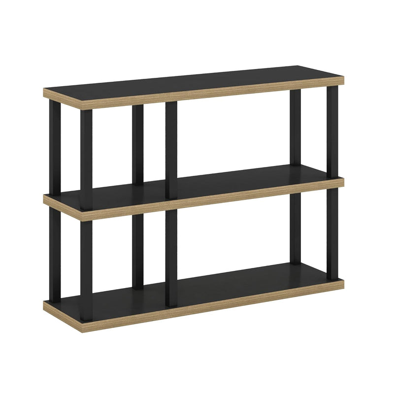 Turn-N-Tube No Tools Decorative Display Shelf, 3-Tier, Americano/Black