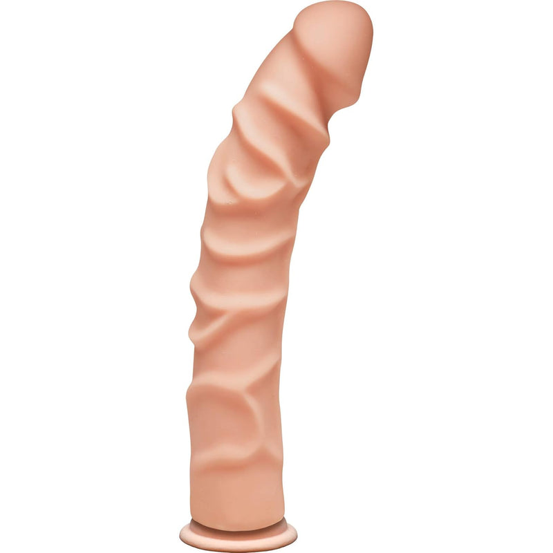 The D - Raging'D W/O Balls 10 Inch - Ultraskyn - 10" Long And 1.5" Wide - Strong Suction Cup Base - O-Ring Harness Compatible Dildo - Vanilla