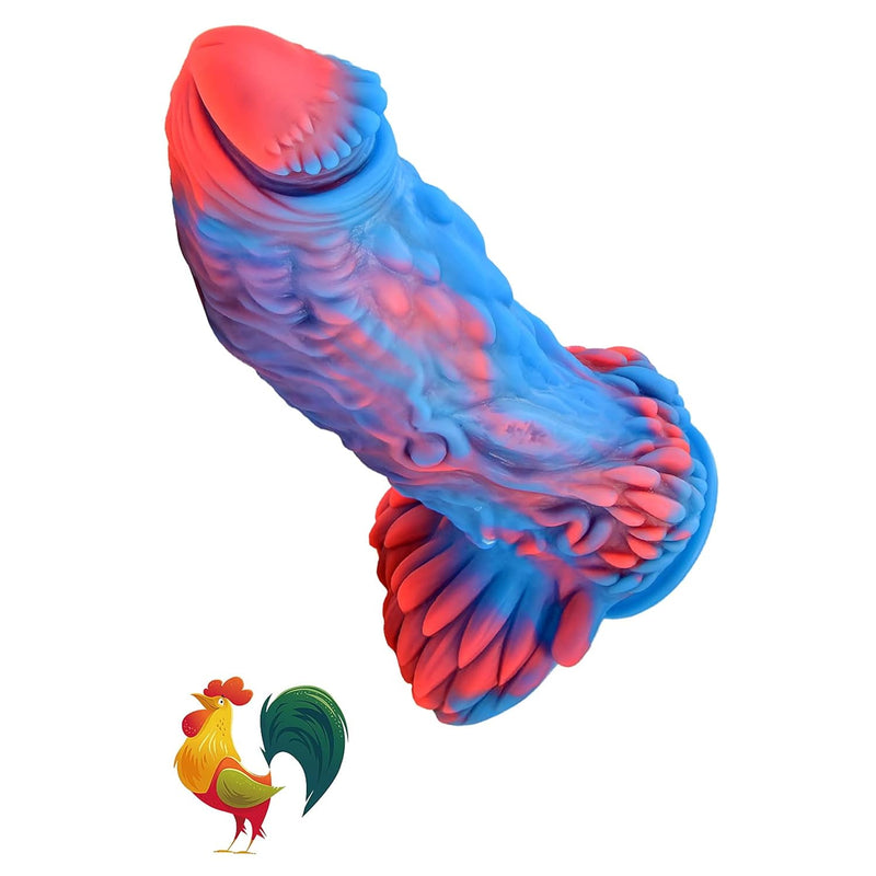 Animal Penis 7.2" Realistic Rooster Dildo Big Size Cock Anal Plugs Artificial Sex Toys With Anal Suction Cup Dildo,Ultra-Soft Suction Dildo For Women Men Gay Hands-Free Play Lifelike Large Adult Toys