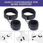 BDSM Bondage Sex Toys Restraints, Couples Sex Toy Handcuffs Adjustable Sex Cuffs Sex Restraints Straps Wrist-to-Thigh, Restraint Set Adult Sex Toys for Couple