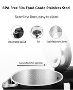 0.8L Electric Kettle Stainless Steel, 800 Watts Small Electric Kettle 27 Ounce Fast Boil Auto Shut-off, Portable Water Boiler for Small Kitchen, Business Trip and More