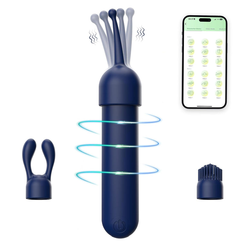 Bullet Vibrators For Women, Mini Vibrator Comes With 3 Different Silicone Heads, Ipx7 Waterproof, Usb Rechargeable - Personal Massager With 10 Vibration Settings