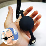 Leather Restraints Ball Mouth Plug Silicone Bondage Ball Gag Silicone Bondage Ball Gag for Sex, BDSM Restraints Toys Sex Gag Muzzles (B3)