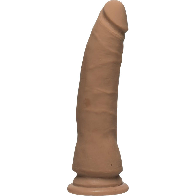 The D - Thin D - 7 Inch - Ultraskyn - 7" Long And 2" Wide - Strong Suction Cup Base - O-Ring Harness Compatible Dildo, Caramel