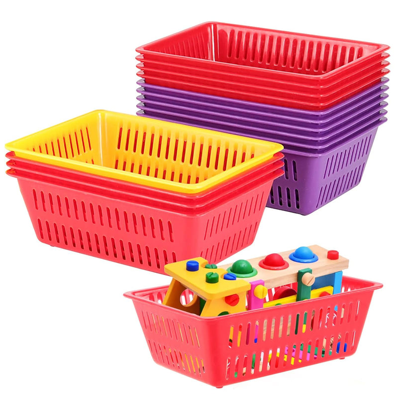 24 Pack 6.1 X 4.5 X 2.4 Inches Classroom Storage Baskets, Small Plastic Baskets