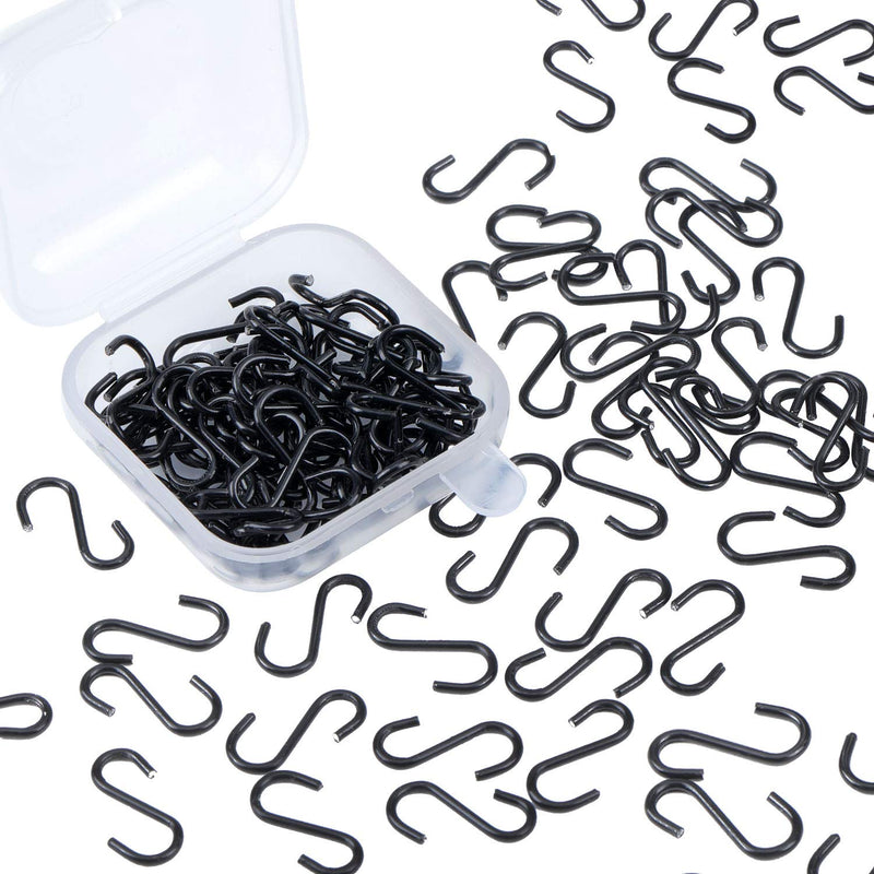 100 Pieces 0.55 Inch Length Mini S Hooks Extra Small S Hooks Metal S-Shaped Hook