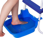 Pool Foot Bath - Anti-Skid Foot Wash Basin Tub for above Ground Swimming Pools Accessories, Spas Wash Feet Sand Dirt Before Entering, Installed on Pool Ladder