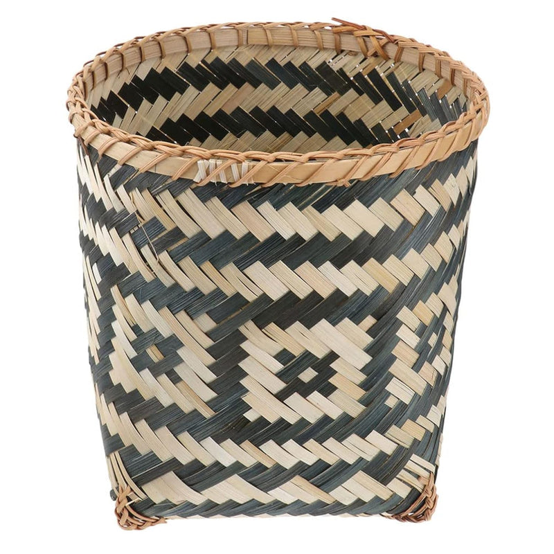 1Pc Weaving Trash Can Vintage Waste Paper Basket Bedroom Sundries Organizer