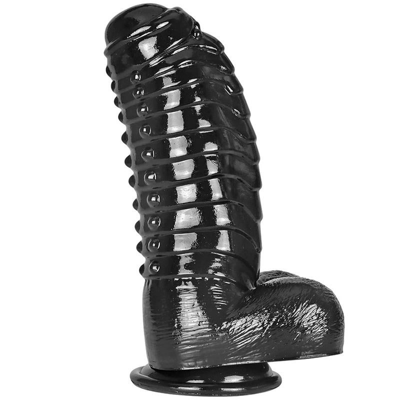 Realistic Dildo With Suction Cup 11.8"X3.94" Black