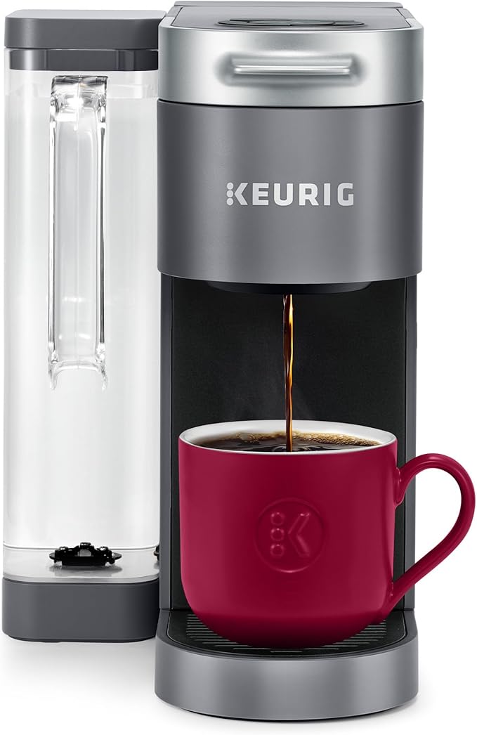 K-Supreme Single Serve K-Cup Pod Coffee Maker, MultiStream Technology, 4 Brew Sizes, 66oz Dual-Position Removable Reservoir, Gray