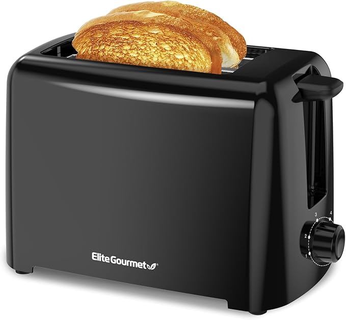 Cool Touch Toaster with 6 Temperature Settings & Extra Wide 1.25" Slots for Bagels, Waffles, Specialty Breads, Puff Pastry, Snacks, ETL Certified, 2 Slices, Black