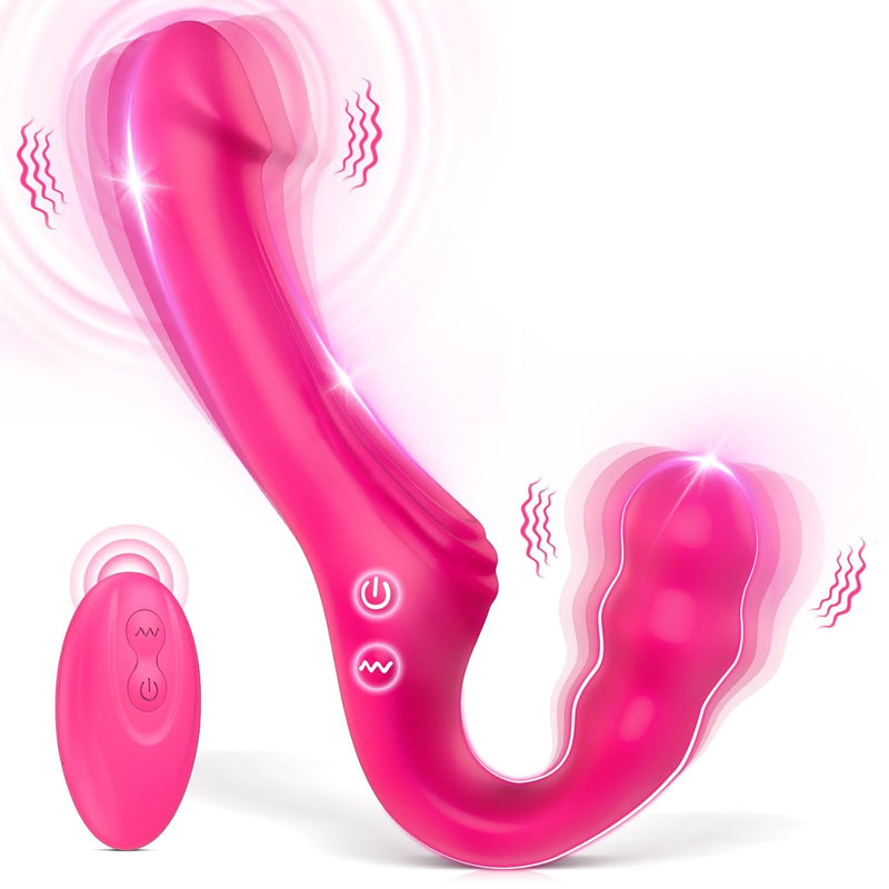 Womens Sex Toys Strapon Dildo - G Spot Realistic Dildo Vibrator For Clitoral Anal Sex With 10 Intense Vibrating Modes & Remote Control, Strapless Strap On Dildo Female Couples Adult Sex Toys & Games