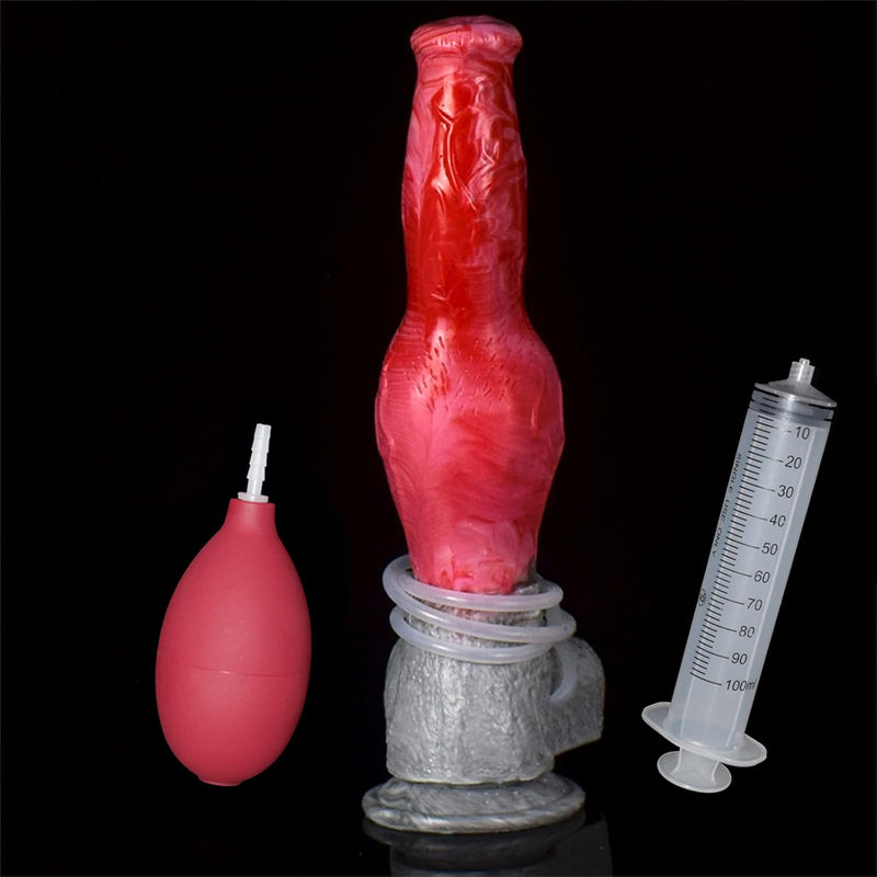 Realistic Ejaculating Dildo Squirting Dildos With Suction Cup 10Inches Silicone Wolf Dildo Adult Sex Toy For Women Couple