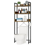 Over-The-Toilet Storage, 3 Tier Bathroom Organizer Shelf, Freestanding Space Saver with Toilet Paper Holder, Multifunctional Over The Toilet Rack, Vintage