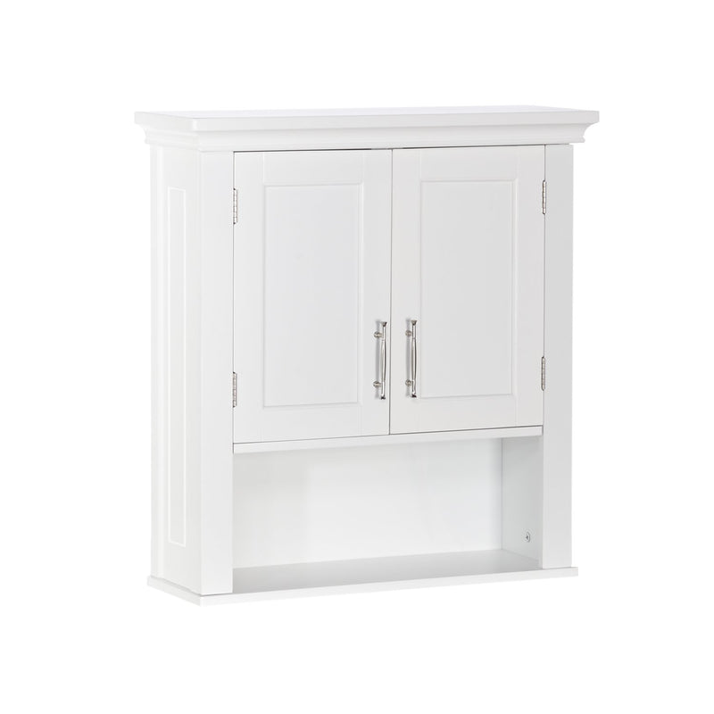 Somerset Two-Door Bathroom Storage, White Wall Cabinet, Color