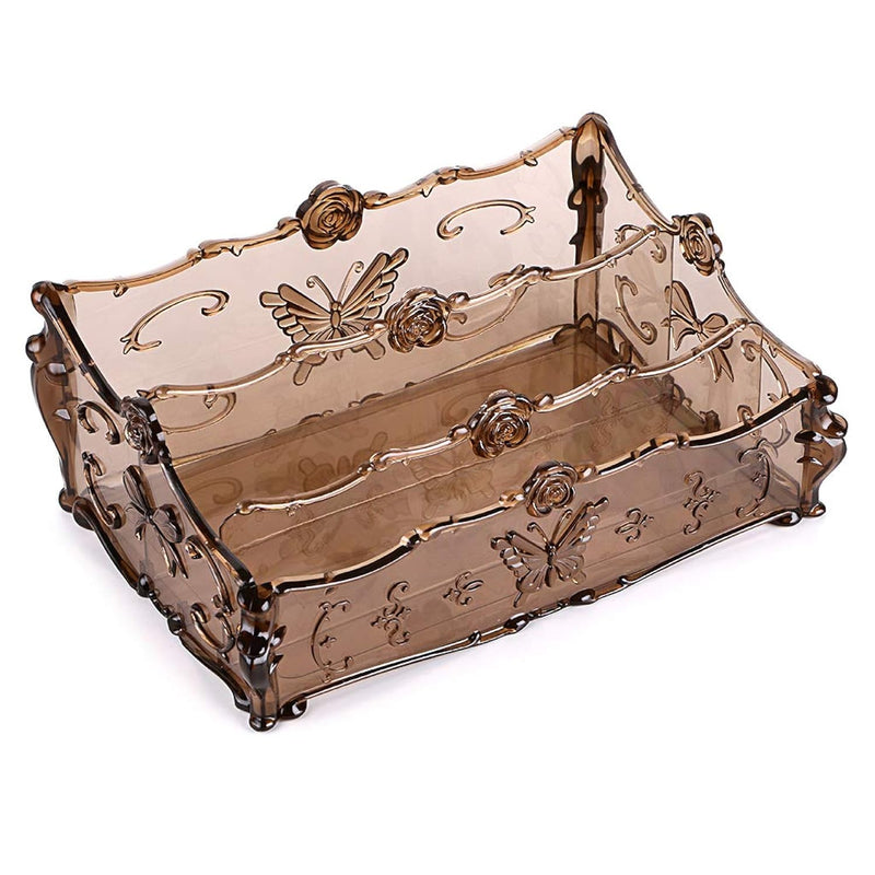 3 Slot Desk Makeup Organizer Cosmetics Storage Rack Butterfly Holder For Dresser