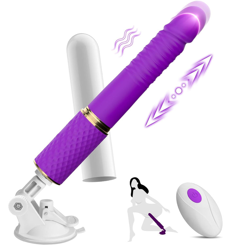 Sex Machine Thrusting Realistic Dildo Vibrators Sex Toys For Women, Remote Control Vibrator Adult Toy For G Spot Anal Clitoral Stimulation With 3 Thrusting & 10 Vibrating Modes Couple Massager