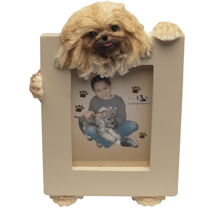 Pekingese Picture Frame Holds Your Favorite 2.5 By 3.5 Inch Photo, Hand Painte