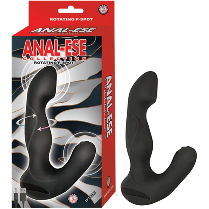 Anal Ease Rotating P-Spot Vibe - Black