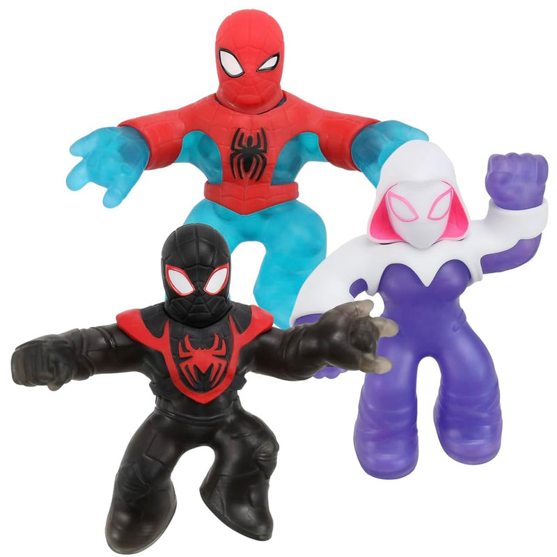 Goo Shifters Marvel Spider-Man Strike Pack. 3 Exclusives: Amazing Agility Spider-Man, Stretch Strength Ghost Spider And Goo Shifter Venom Blast Miles Morales | Amazon Exclusive