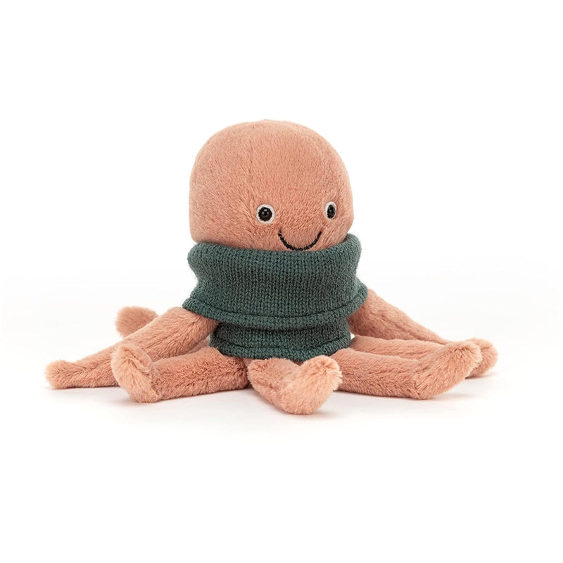 Jellycat Cozy Crew Octopus Stuffed Animal, 8 inches | Ocean and Sea Plush T