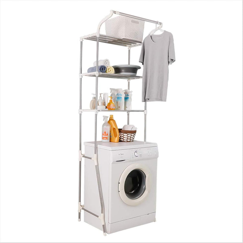 3-Tier Laundry Room Shelf Over The Toilet/Washing Machine Storage Rack Bathroom