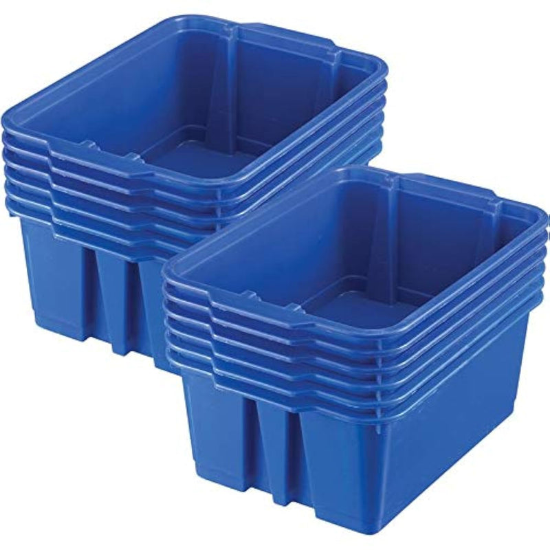 -160074Bl Stackable Plastic Book And Organizer Bins For Classroom Or Home Use –