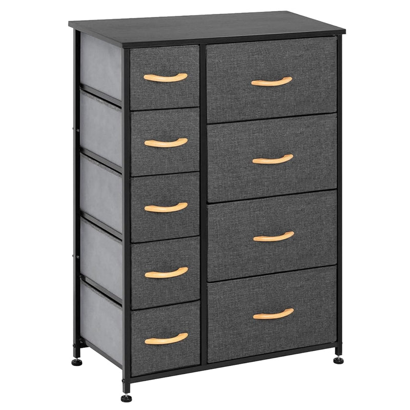 9-Drawer Fabric Dresser: Versatile Storage Organizer With Steel Frame & Wooden T