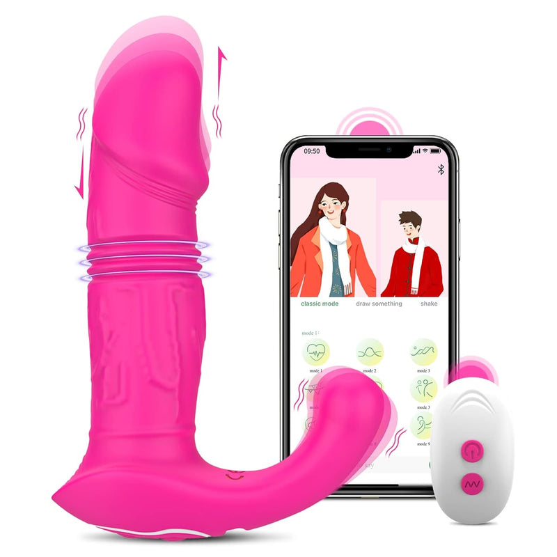 App Thrusting Wearable Vibrator For Women, Remote Control Vibrators With 3 Thrusting & 7 Vibrating Modes, Dildo Vibrators Adult Sex Toys For Women And Couple