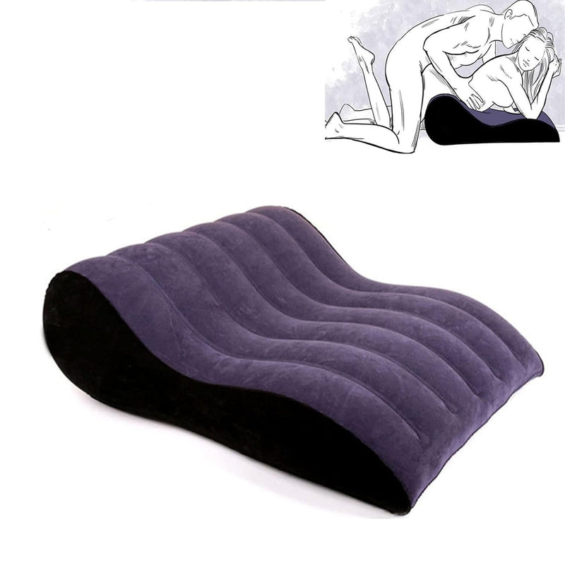 Inflatable Bed Pillow Support Pillow Portable Magic Cushion Body Pillow For Couples, Positioning For Deeper Position Support Pillow, Pvc Flocking Travel Pillow