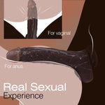 11 Inch Realistic Big Black Dildo Sex Toy, Skin-Like Huge Thick Dildo with Strong Suction Cup for Hands-Free, Lifelike Silicone Dildo for Vagina Anal Stimulation