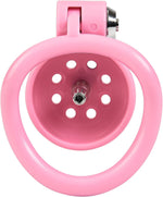 Male Chastity Device Tease Locked Cock Cage Penis Exercise for Men（Pink）