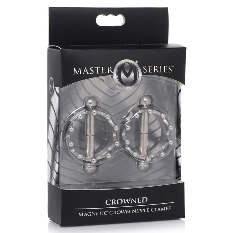 Crowned Magentic Nipple Clamps, Metal, 1 Pair