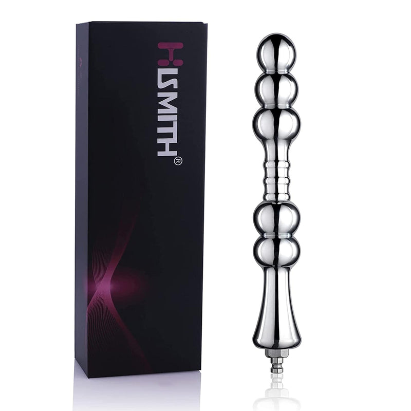 8.02” Bead Dildo, Smooth Aluminium Anal Wand With Kliclok System For Sex Machines