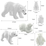 12 Pieces Realistic Polar Animal Figurines Arctic Toys Polar Animal Figures Set Includes 6 Pieces Polar Animal Bear Figurines And 6 Pieces Emperor Penguin Family Figures Birthday Party Favor