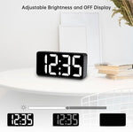 Small Digital Alarm Clock for Bederoom, Large Big Numbers Display with Brightness Dimmer, Electric Bedside Desk Clock with USB Charging Port, Adjustable Alarm Volume, 12/24H, Snooze